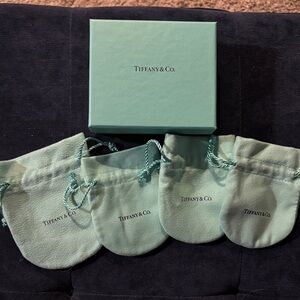 Tiffany & Co. Aqua Pouches with Box
